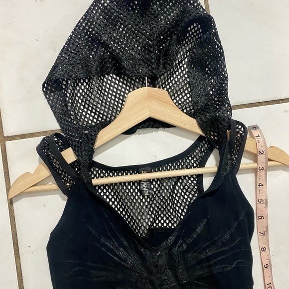 Vintage Lip Service Mini Dress w/Mesh Hood - Picture 5 of 10